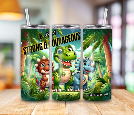 Strong and Courageous Dinos Tumbler